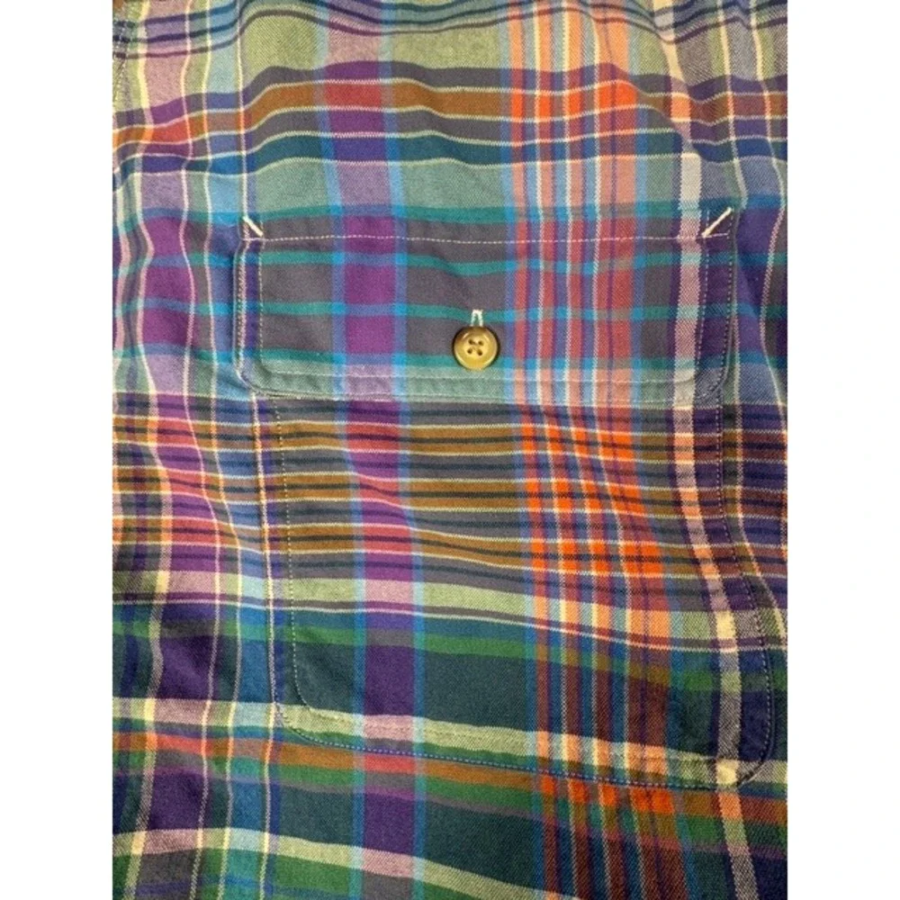 Polo Ralph Lauren Shirt Mens 2XB Multi Color Plaid Long Sleeve Cotton Big & Tall